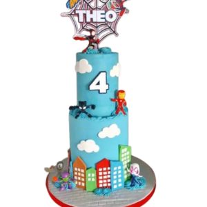 Spidey And Hero Friends Theme Cake