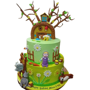 Magical Forest Masha Theme Cake