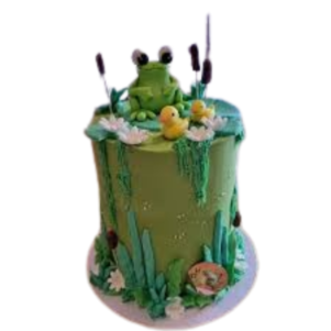 Playful Frog Paradise Cake