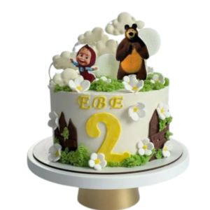 Playful Masha N Bear Theme Cake