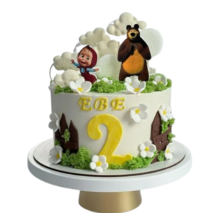 Playful Masha N Bear Theme Cake