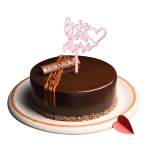 Chocolate Cake With Love Topper