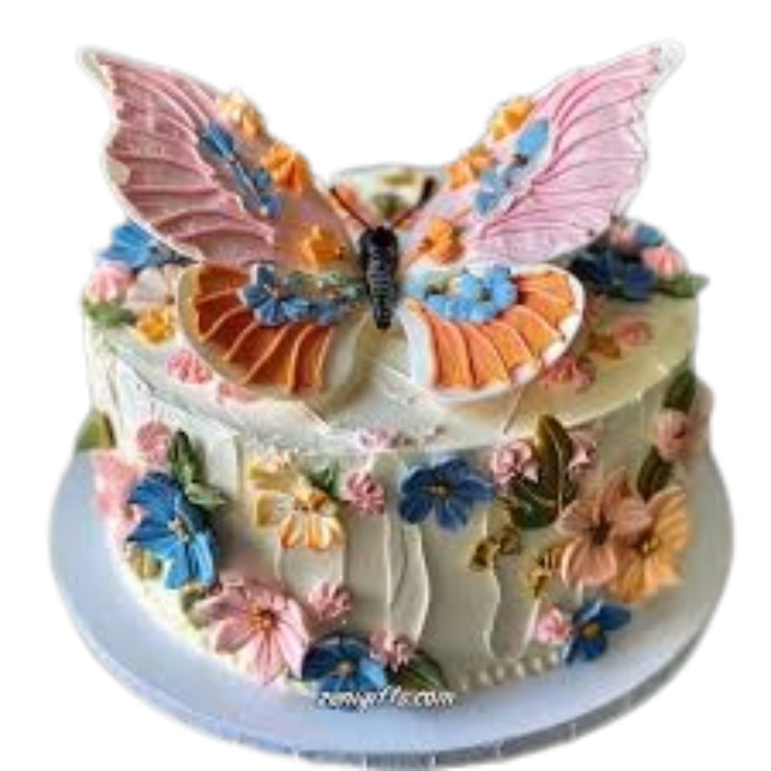 Beautiful Butterfly Theme Cake