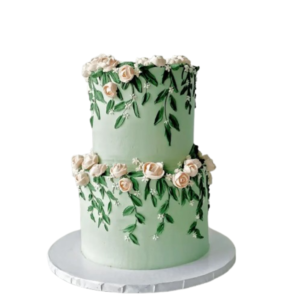 Sweet Forever Floral Wedding Cake