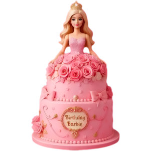 Buy Barbie Floral Gown Cake Online