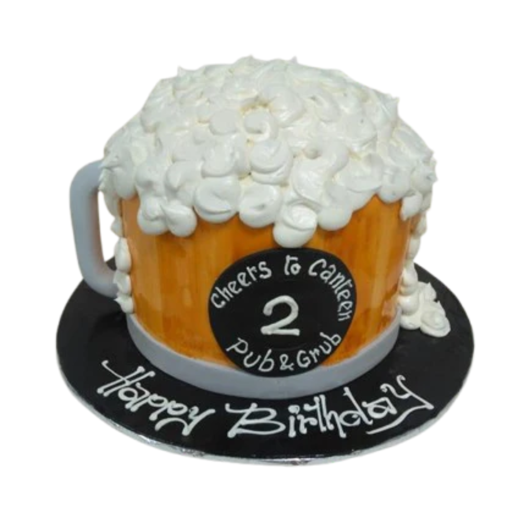 Fondant Theme Beer Mug Cake