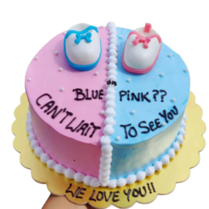 Pink N Blue Baby Shower Theme Cake