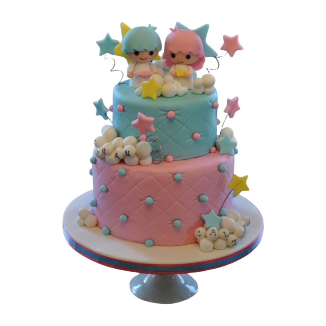 Twin Stars Celebration Cake