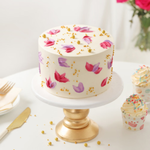 Congrats Floral Cake