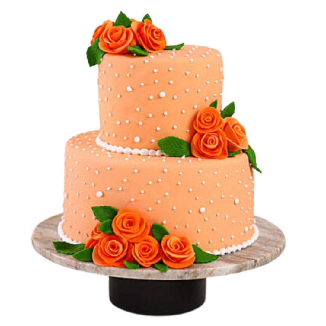 Rose n Pearl Elegance Cake