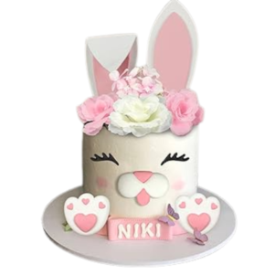 Bunny Floral Garden Delight Cake