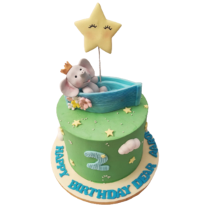 Playful Elephant Cake