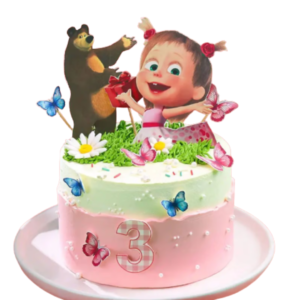 Playful Masha N Bear Theme Cake