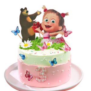 Playful Masha N Bear Theme Cake