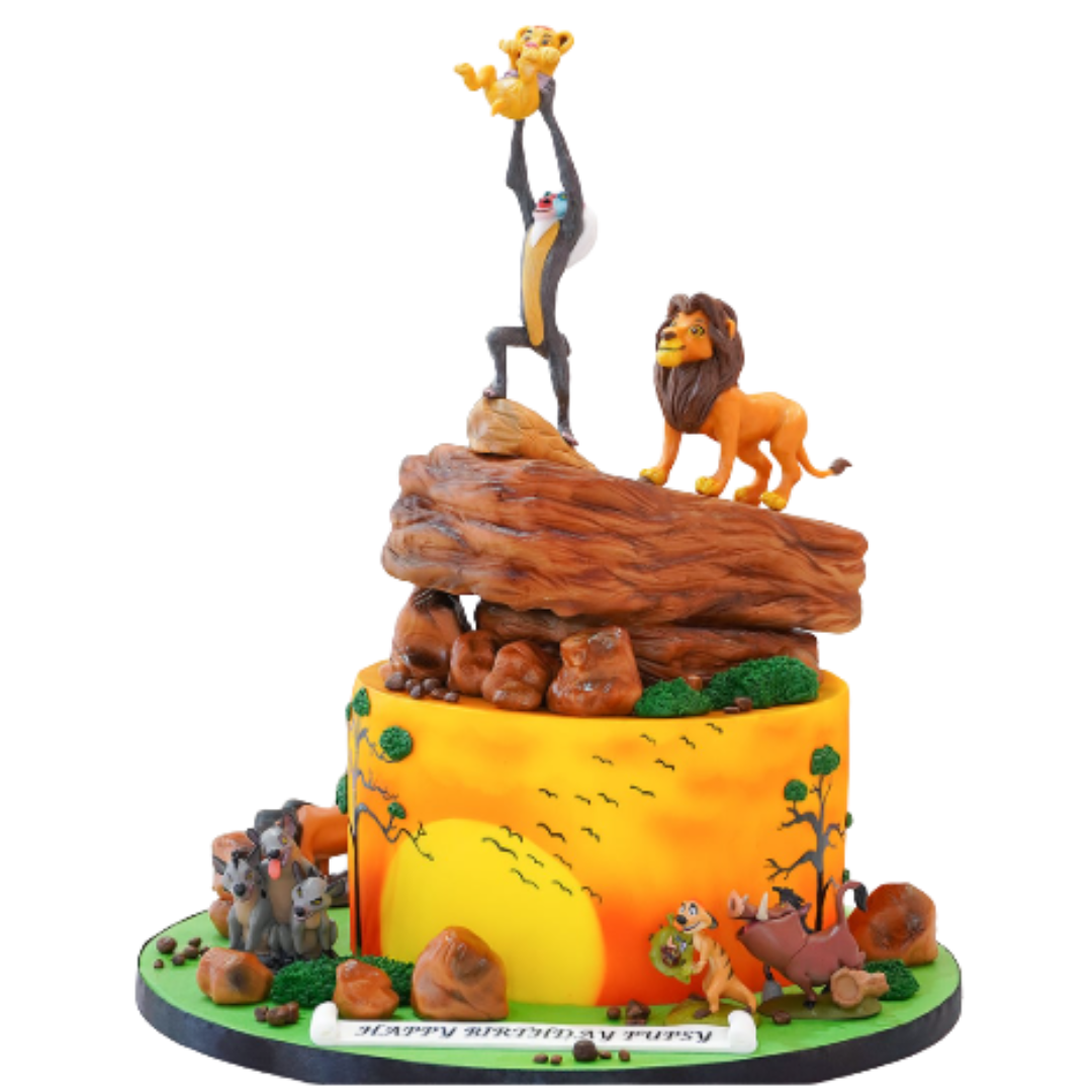 Lion Safari Theme Cake