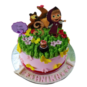Masha N Bear Forest Fiesta Cake