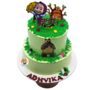 Magical Forest Masha Theme Cake