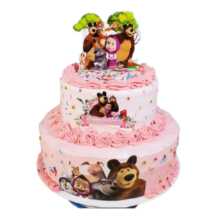 Whimsical Masha N Bear Party Cake