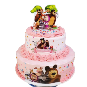 Whimsical Masha N Bear Party Cake