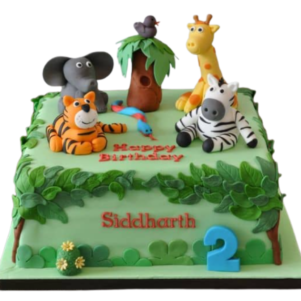 Jungle Joy Birthday Cake