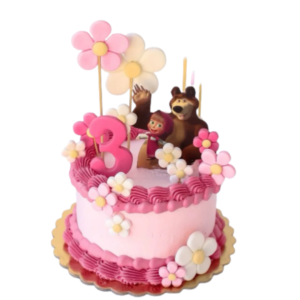 Masha N Bear Floral Cake
