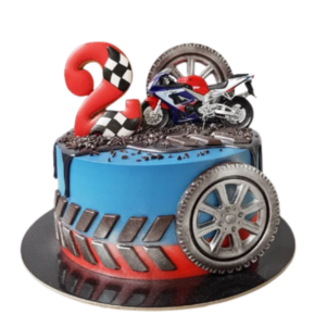 Racing Wheels Theme Cake