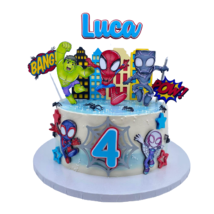 Spiderman N Friends Cake
