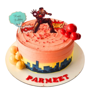 Iron Man Cityscape Cake