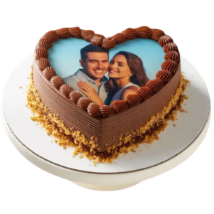 Heart Shaped Photo Cake