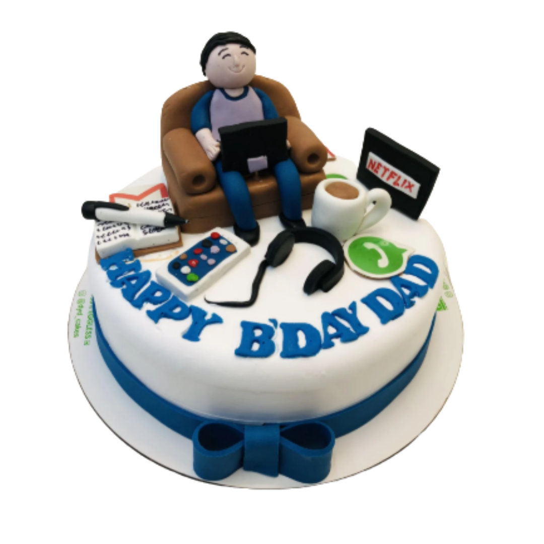 Funny Fathers Photo Cake