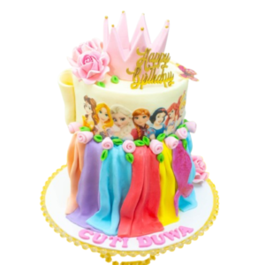 Enchanting princess theme cake
