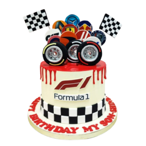 Racing Wheels Theme Cake