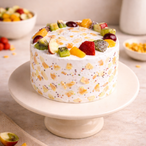 Fruits & Sprinkles Vanilla Cake | Bakers Corner
