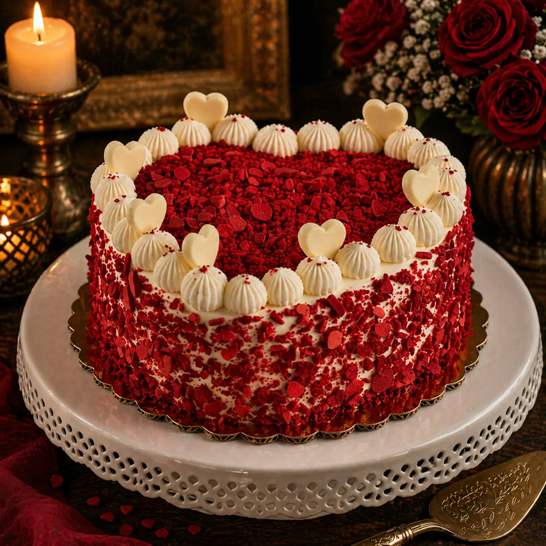 Red Velvet Heart Shape Cake | Bakers Corner