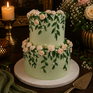 Sweet Forever Floral Wedding Cake | Bakers Corner