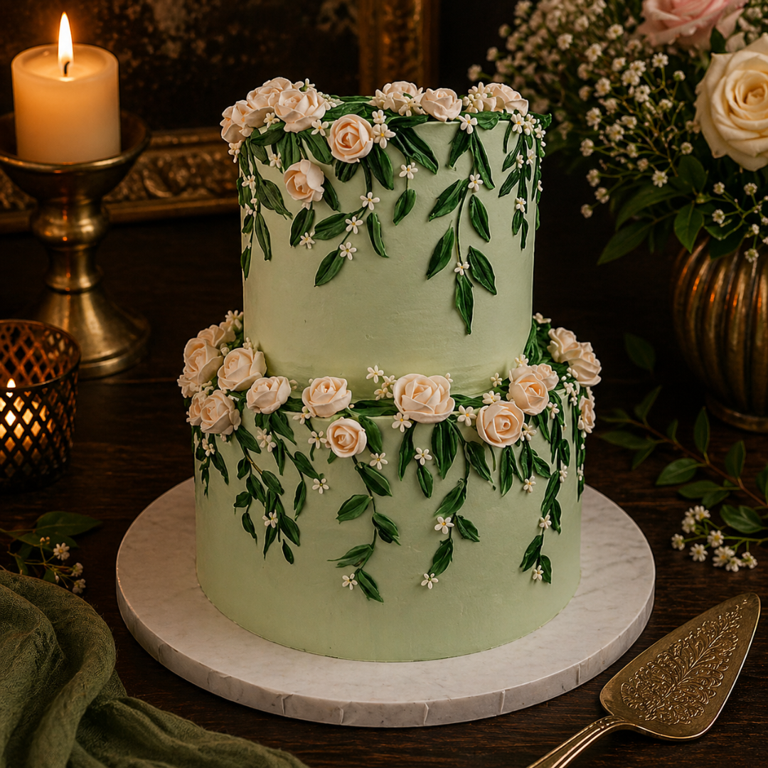 Sweet Forever Floral Wedding Cake | Bakers Corner