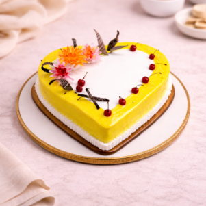 Happy One Year Heart Pineapple Cake | Bakers Corner