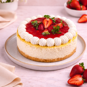 Strawberry Baked Cheesecake | Bakers Corner