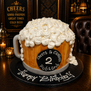 Fondant Theme Beer Mug Cake | Bakers Corner
