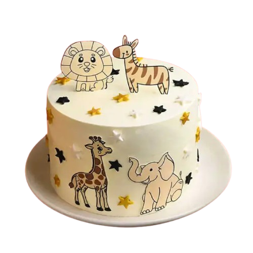 Jungle Safari Cream Cake