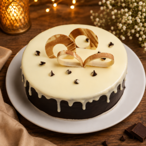 Choco Vanilla Delight Cake