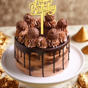 Choco Ferrero Birthday Drip Cake