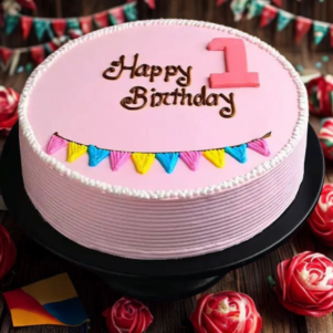 First Birthday Pastel Cake