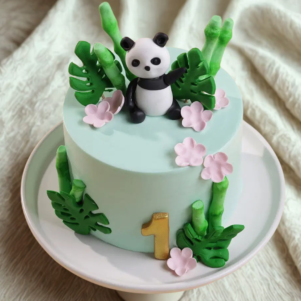 Bamboo N Blooms Panda Cake
