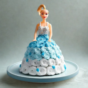 Barbie Floral Gown Cake