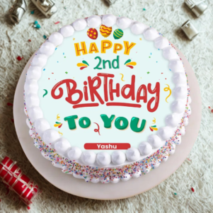 Cheerful Second Birthday Cake