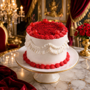 Cherries N Cheers Red Velvet Cake | Bakers Corner