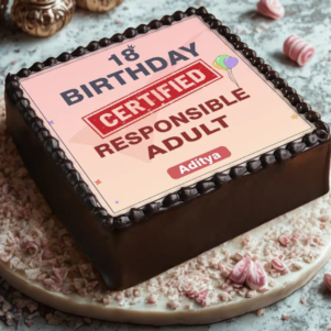 Certified Eighteen Birthday Cake