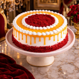 Red Velvet Coffee Drip Cream Cake | Bakers Corner