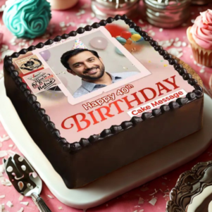 Fortieth Birthday Photo Cake